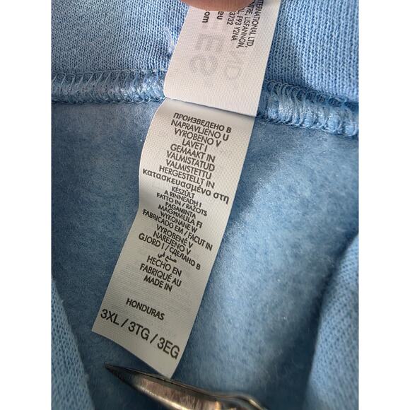 NIAGARA FALLS New York Sky Blue Heavy Warm Active Pullover Hoodie SZ 3XL - Picture 4 of 8